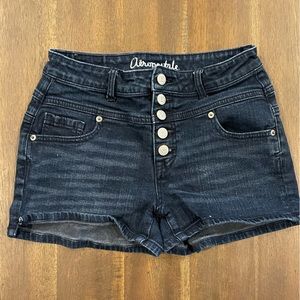 Aeropostale women high rise shorty denim jean shorts size 4